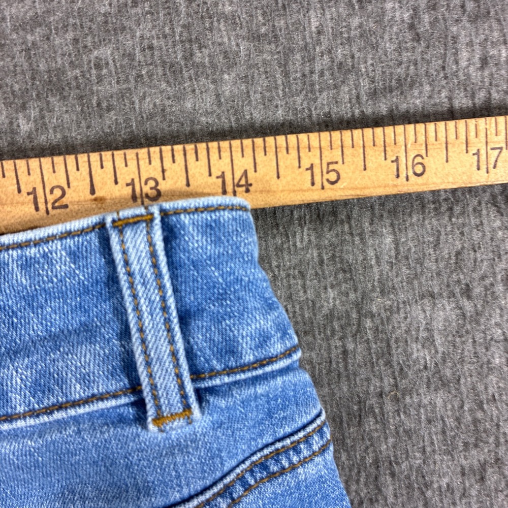 Talbots Wide Leg Crop Jeans Women 6 Blue High Rise Denim Stretch Casual Boho Mom - Picture 8 of 9
